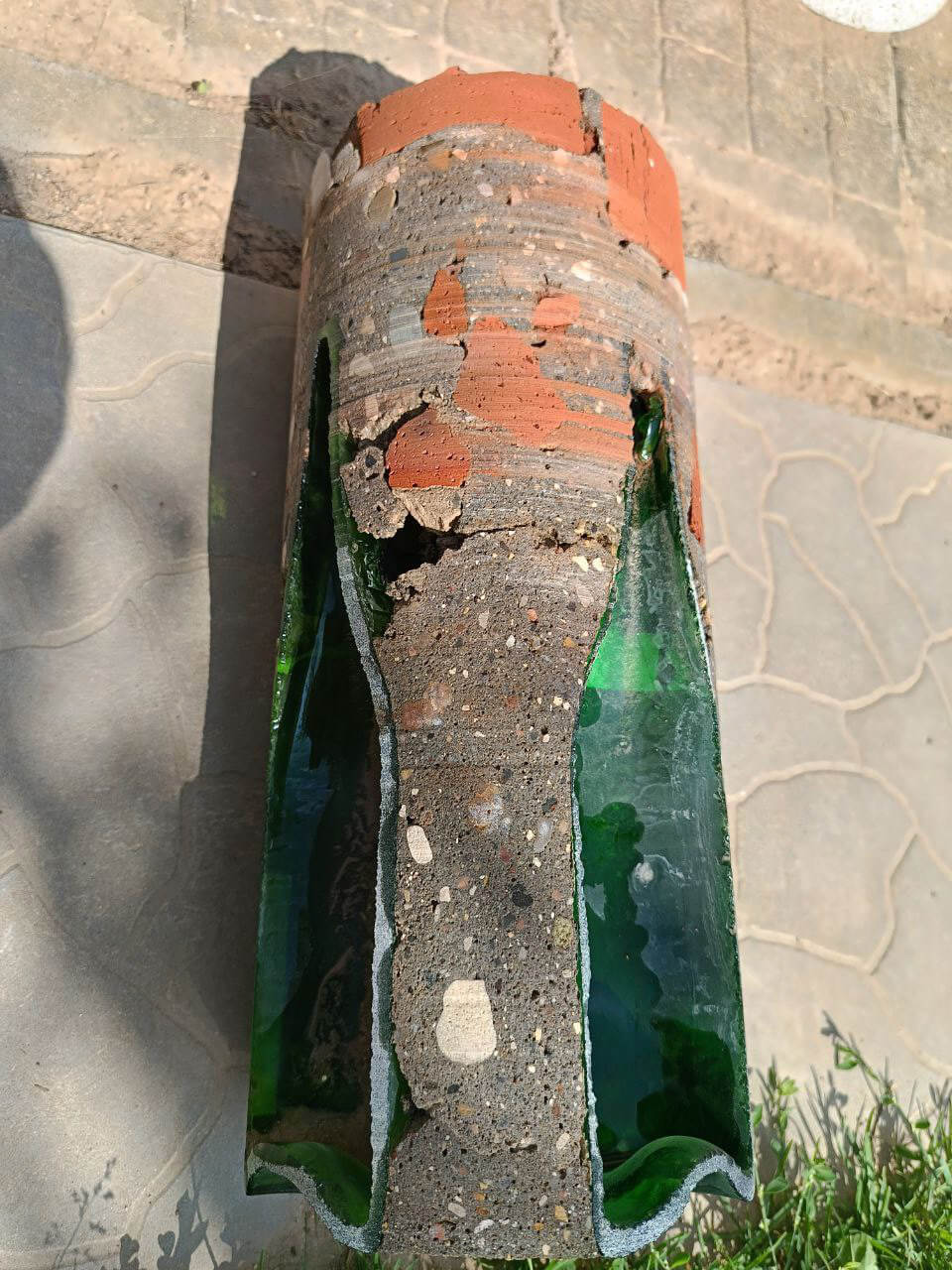 Высверленный керн после алмазного бурения Ø 152 мм под вентиляцию — Сергиев Посад